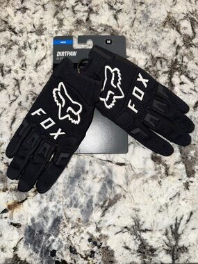 Fox Black Dirtpaw Men's Riding Gloves. Size M